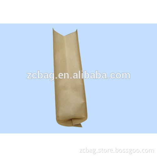 Moistureproof kraft Aluminium foil Four side seal gusset packaging bag